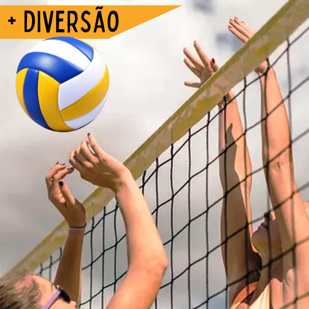 Bola de Vôlei de Praia e Quadra Tamanho Oficial