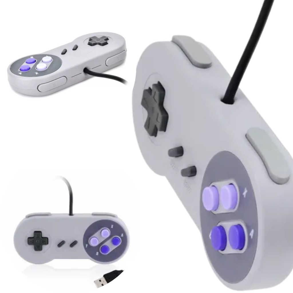 Controle Super Nintendo Snes Joystick Usb Jogos Emulador PC - LPS-601