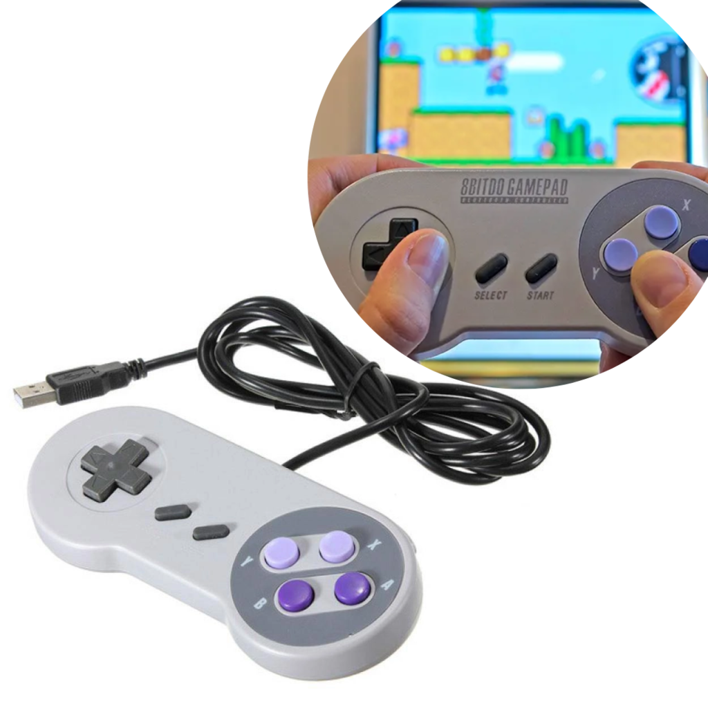 Controle Super Nintendo Snes Joystick Usb Jogos Emulador Pc - Maxi  Utilidades