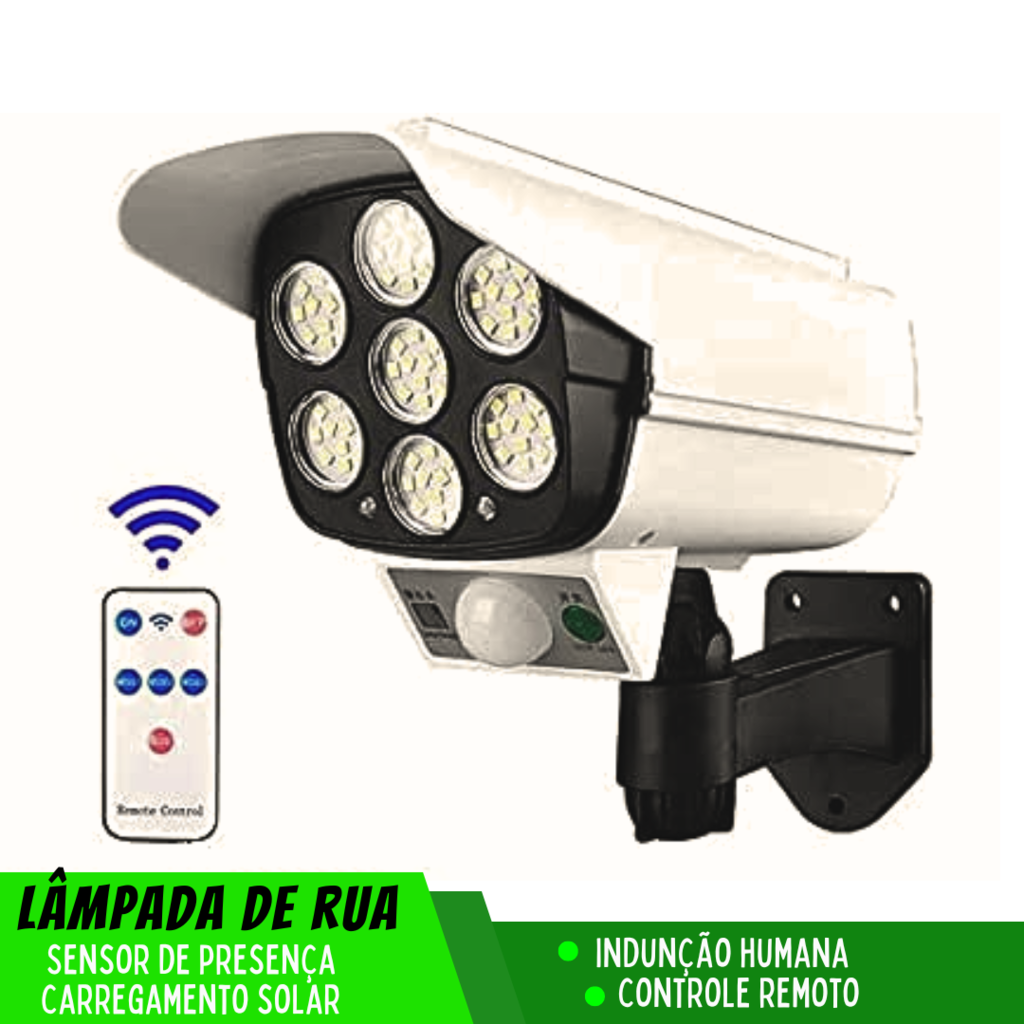 Lampada com camera e sensor de presença, camera de segurança