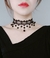 Gargantilha de Veludo Moda Coreana para Mulheres Vintage Sexy Colar de Renda com Pingentes Gótico