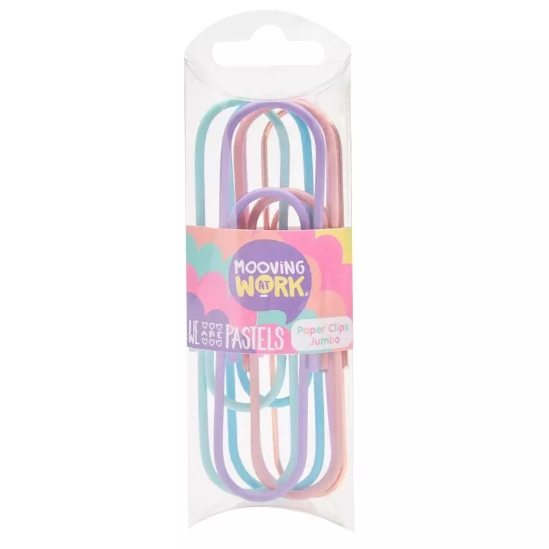 Clips jumbo Mooving pastel. Comprar en Moreno Paper
