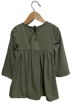 VESTIDO CON MOÑO DE ALGODON NIÑO - tienda online