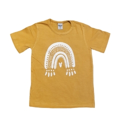 REMERA BASICA ARCO IRIS NIÑA - Manchitas