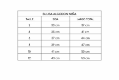 Imagen de BLUSA ALGODON NIÑA
