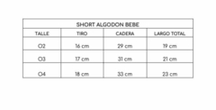 SHORT ALGODON ESTAMPADO BEBA - tienda online