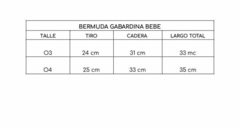 BERMUDA GABARDINA BEBE en internet