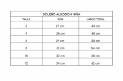 SOLERO ALGODON PLAYERO NIÑA