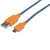 CABLE MICRO USB A USB MANHATTAN 1MT TEXTIL COLOR NARANJA / AZUL 394024