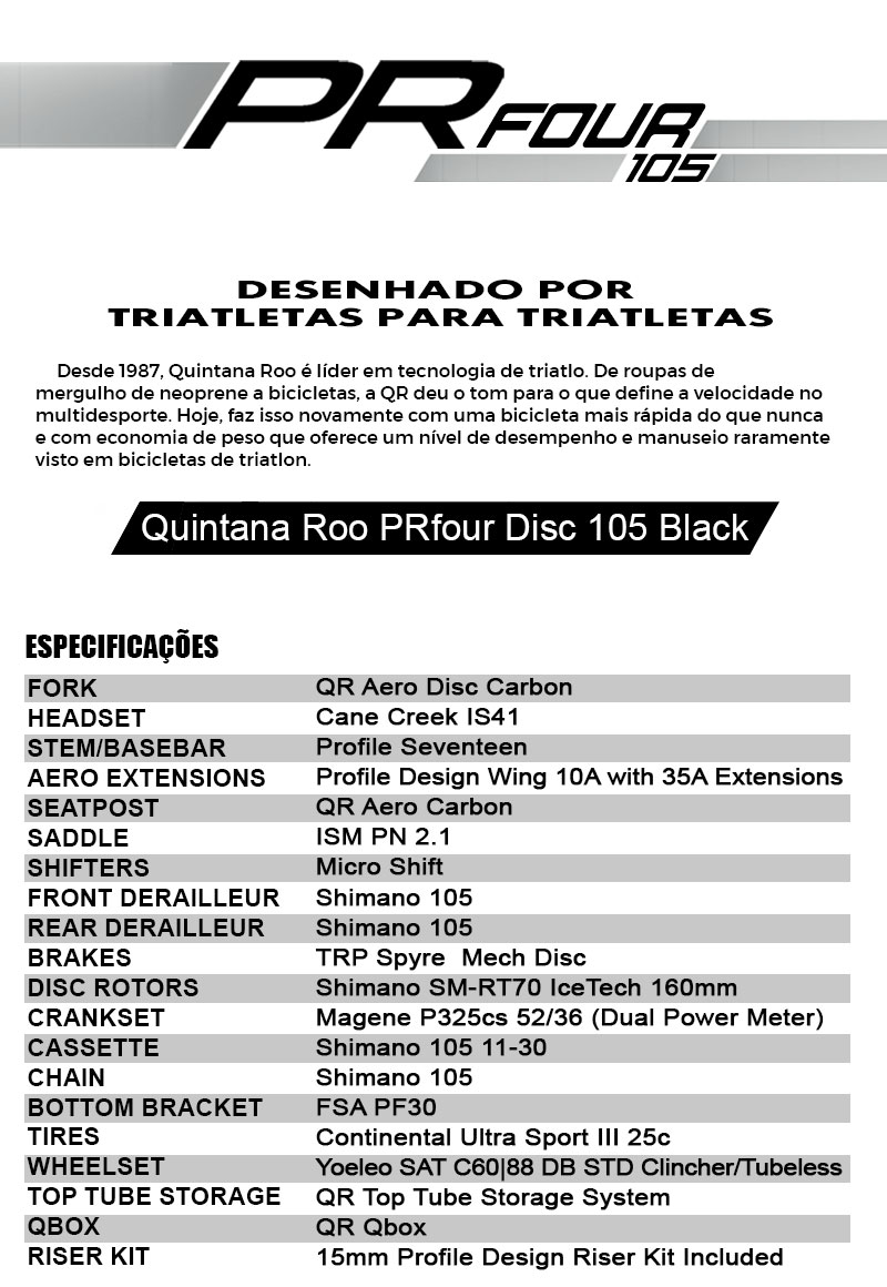 quintana roo quintana roo prfour disc 105 race bike