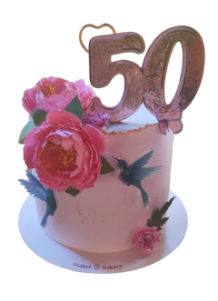 Topper numero + peonias
