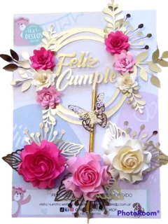 CAKE TOPPER FLORAL