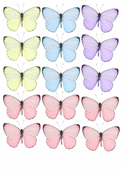 Mariposas impresas x 20 unidades - tienda online