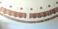 CUMPLE RUSTICO KRAFT - Tres Deseos Deco Mdp