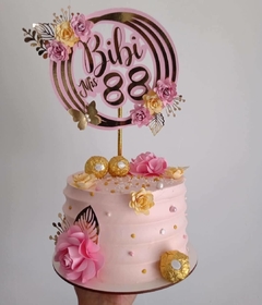 TOPPER FLORAL PERSONALIZADO - comprar online