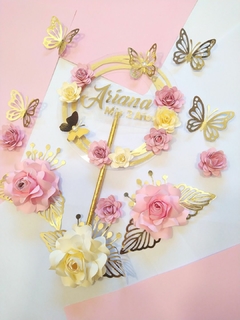 TOPPER FLORAL PERSONALIZADO en internet