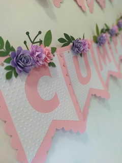 Banderín EN CAPAS 3D APLIQUES O FLORES - comprar online