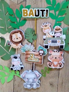 CAKE TOPPER SAFARI - Tres Deseos Deco Mdp