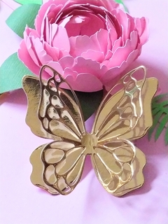 Mariposas x 15 dobles metalizadas