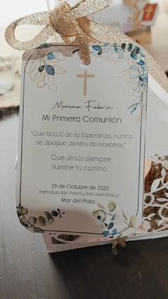 Cajita cruz calada souvenirs X6 - Tres Deseos Deco Mdp