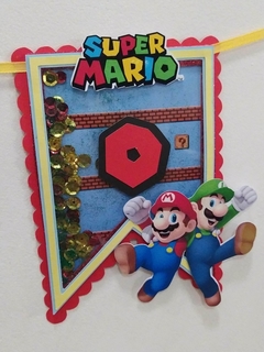 Banderin Shakers Tematico Mario Bros - tienda online