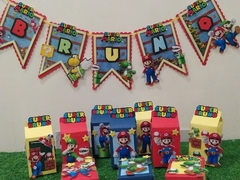 Banderin Shakers Tematico Mario Bros