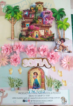 Cake topper encanto rosa - comprar online