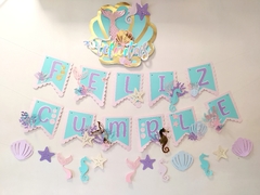 COMBO DECO FONDO PARED SIRENA - Tres Deseos Deco Mdp