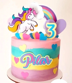 Cake topper unicornio