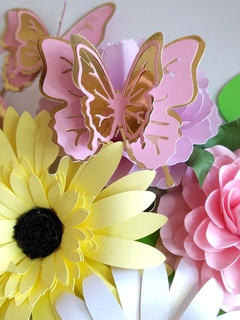 MARIPOSAS DOBLES DORADAS + COLOR