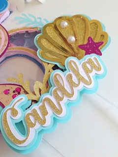 CAKE TOPPER SIRENA 3D NUMERO SHAKER - Tres Deseos Deco Mdp