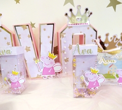 LETRA O NUMERO 3D CORONA+PEPA PIG - Tres Deseos Deco Mdp