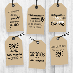 TAGS PARA REGALAR / EMPRENDEDORES - Tres Deseos Deco Mdp