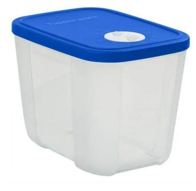 Tupperware Freezertime 1 Litro Cor Transl cido Com Tampa Azul