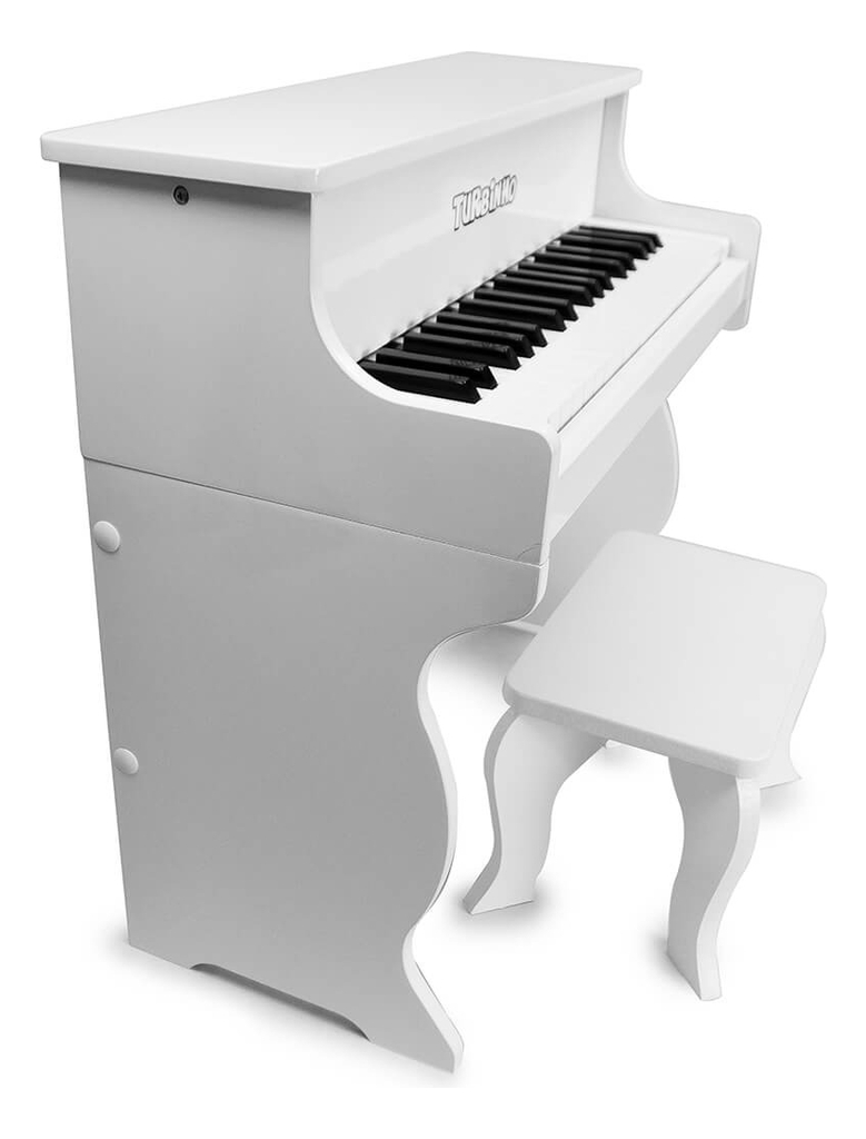 Piano Infantil Elétrico Turbinho E-piano 22 Teclas Branco