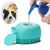 Escova de banho massageadora com compartimento de shampoo para animais de estimação. - comprar online