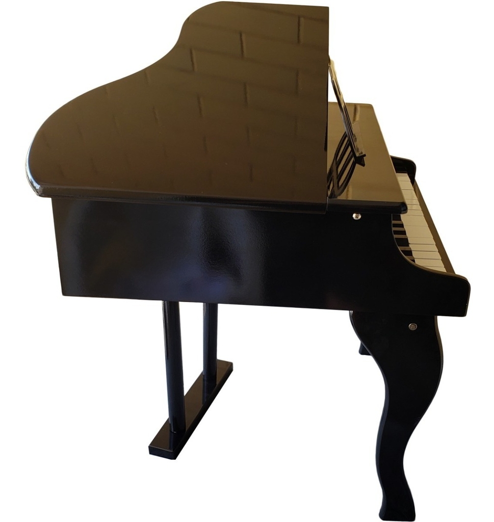 Mini Piano de Cauda Infantil - 30 Teclas - Turbinho - Cor Preto - TURBO  MUSIC INSTRUMENTOS MUSICAIS