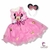 Vestido para niña. Vestido estampado con personajes de moda. Vestido con tul. Incluye accesorio para el cabello