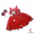 Vestido para niña. Vestido estampado con personajes de moda. Vestido con tul. Incluye accesorio para el cabello - comprar en línea