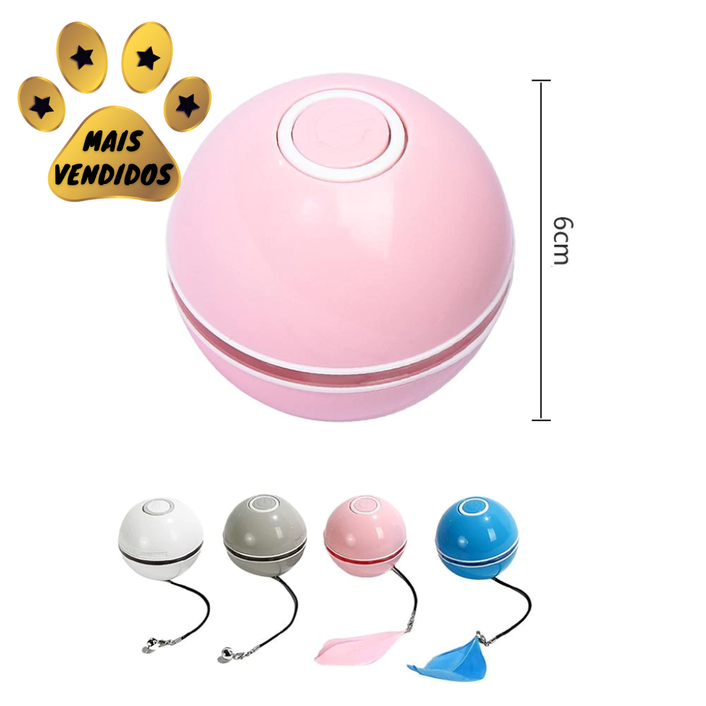 Brinquedo para Gato Bola de Brinquedo com Luz Led Rotação Automática de 360  Graus e Carregamento Usb Brinquedo Interativo para Gato para Animais De