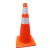Cono Vial Naranja Flexible Pvc C/banda Reflectiva 70 Cm