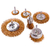 Kit Cepillos Bronceados Taladro X 6 Piezas Hamilton