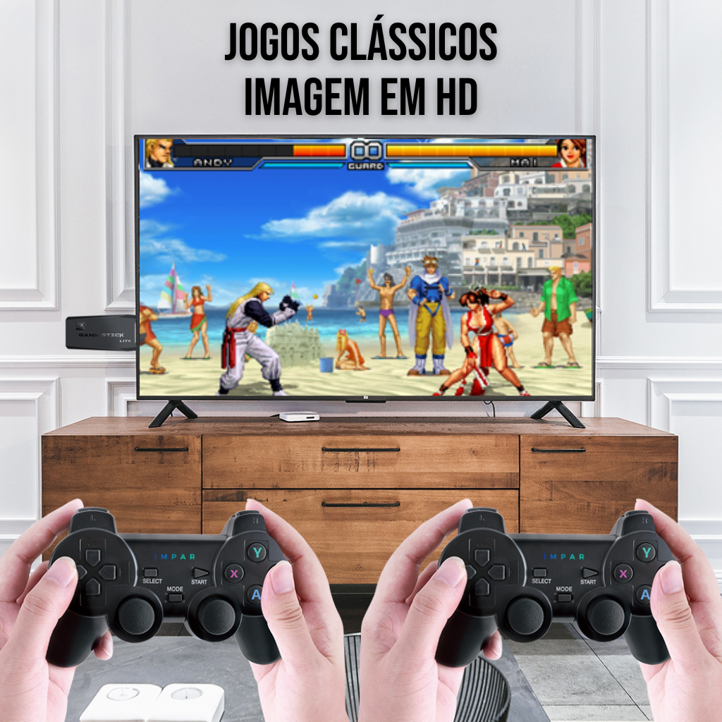 Video Game Retrô Game Stick 4K 10000 Jogos + Frete Grátis