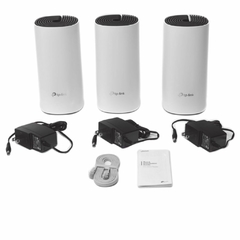 Kit de Router inalámbrico mesh Deco E4 para Hogar / Doble banda AC 1200 / 2 puertos 10/100 Mbps / Compatible con amazon alexa. - Reparalo con un click