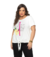 BLUSA FEMININA PLUS COM ESTAMPA E NÓ