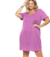 VESTIDO RIBANA EM DECOTE V PLUS