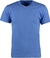 CAMISETA SLIM OGOCHI GOLA V - AZUL