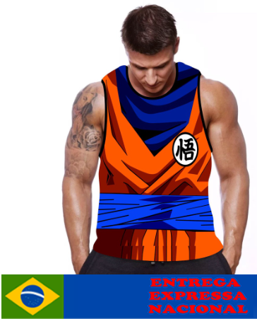 Camiseta Regata do Dragon Ball Estampa Frontal