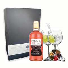 KIT GIN MACEDONIO + 2 COPAS + BOTÁNICOS + CUCHARA