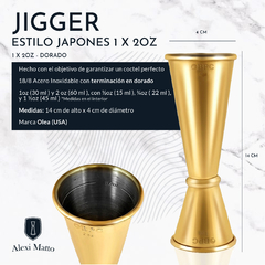 JIGGER ESTILO JAPONES DE 1 x 2 OZ - comprar online